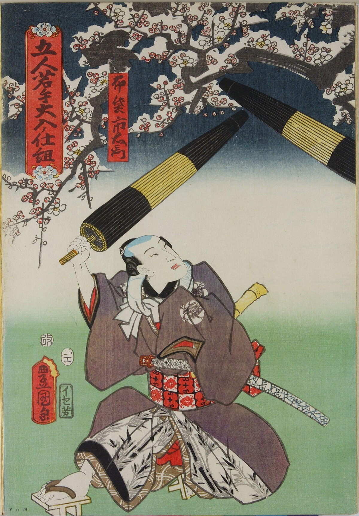 Japanese Ukiyo-e Kabuki Actor Print