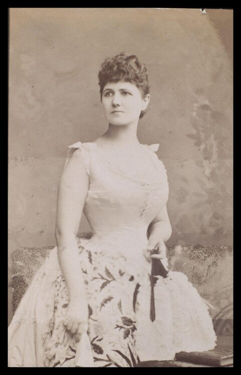 Vintage Sepia Portrait of Victorian Woman