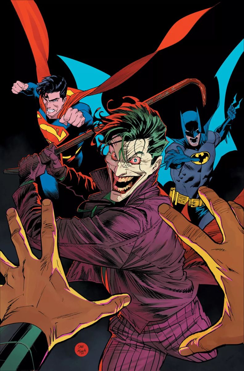 Joker Confronted by Batman and Superman