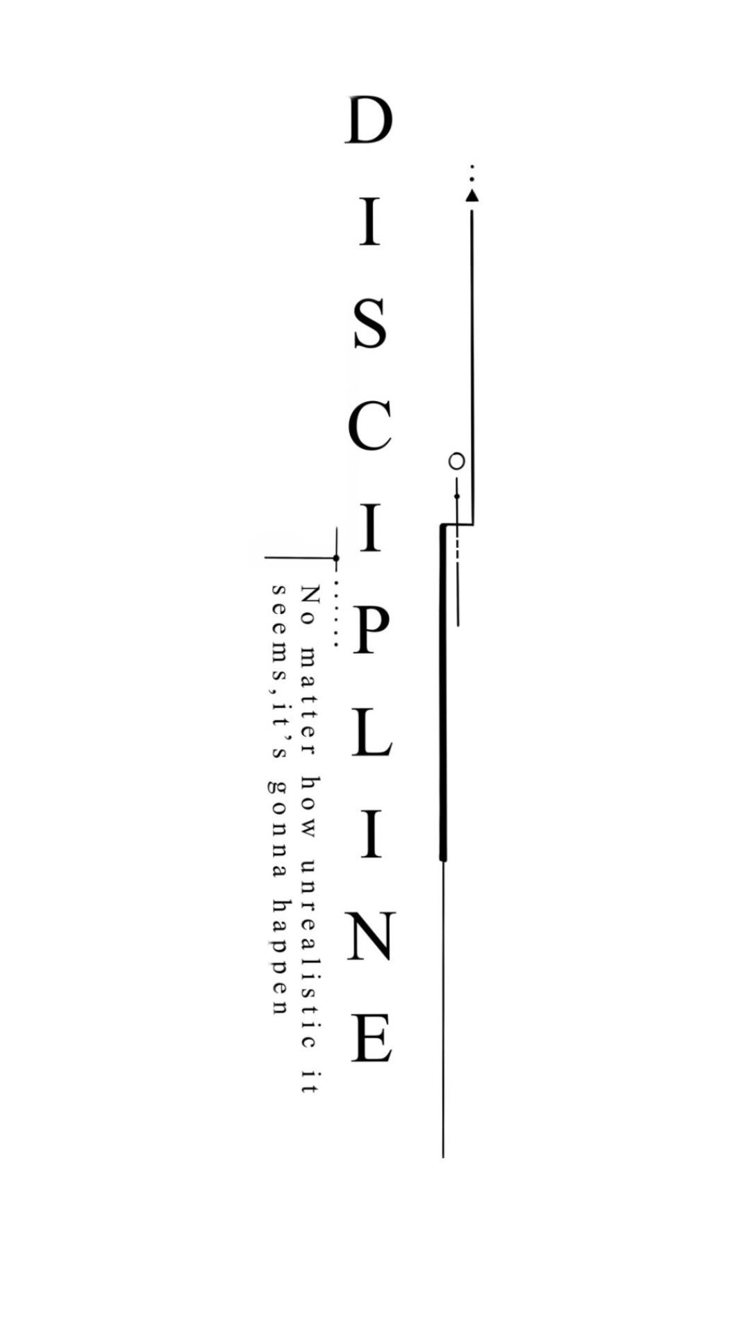 Discipline Minimalist Motivational Graphic