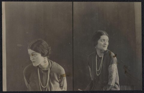 Double Portrait of a Vintage Woman
