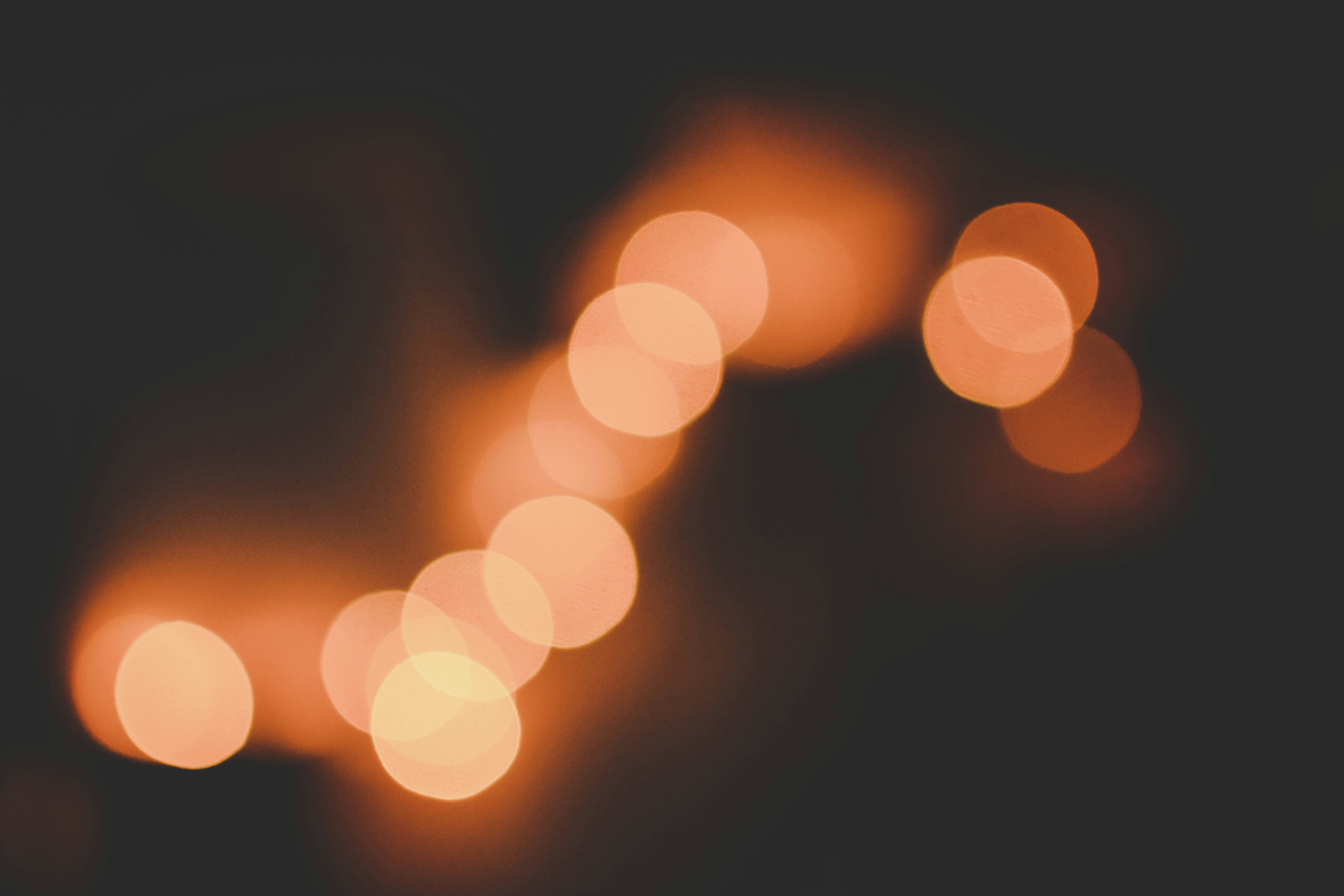 Warm Orange Bokeh Lights