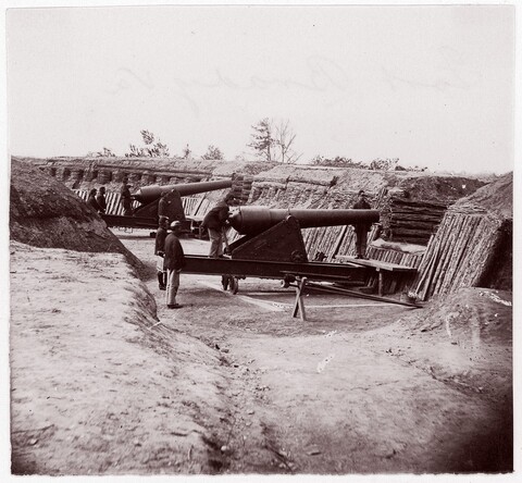 Civil War Artillery in Fortified Position