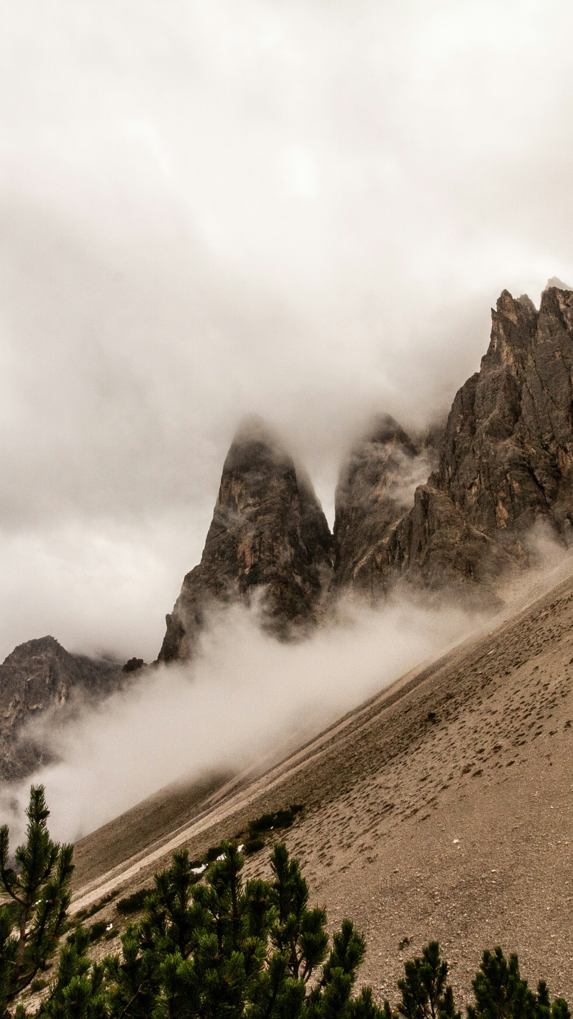Misty Rocky Mountain Peaks