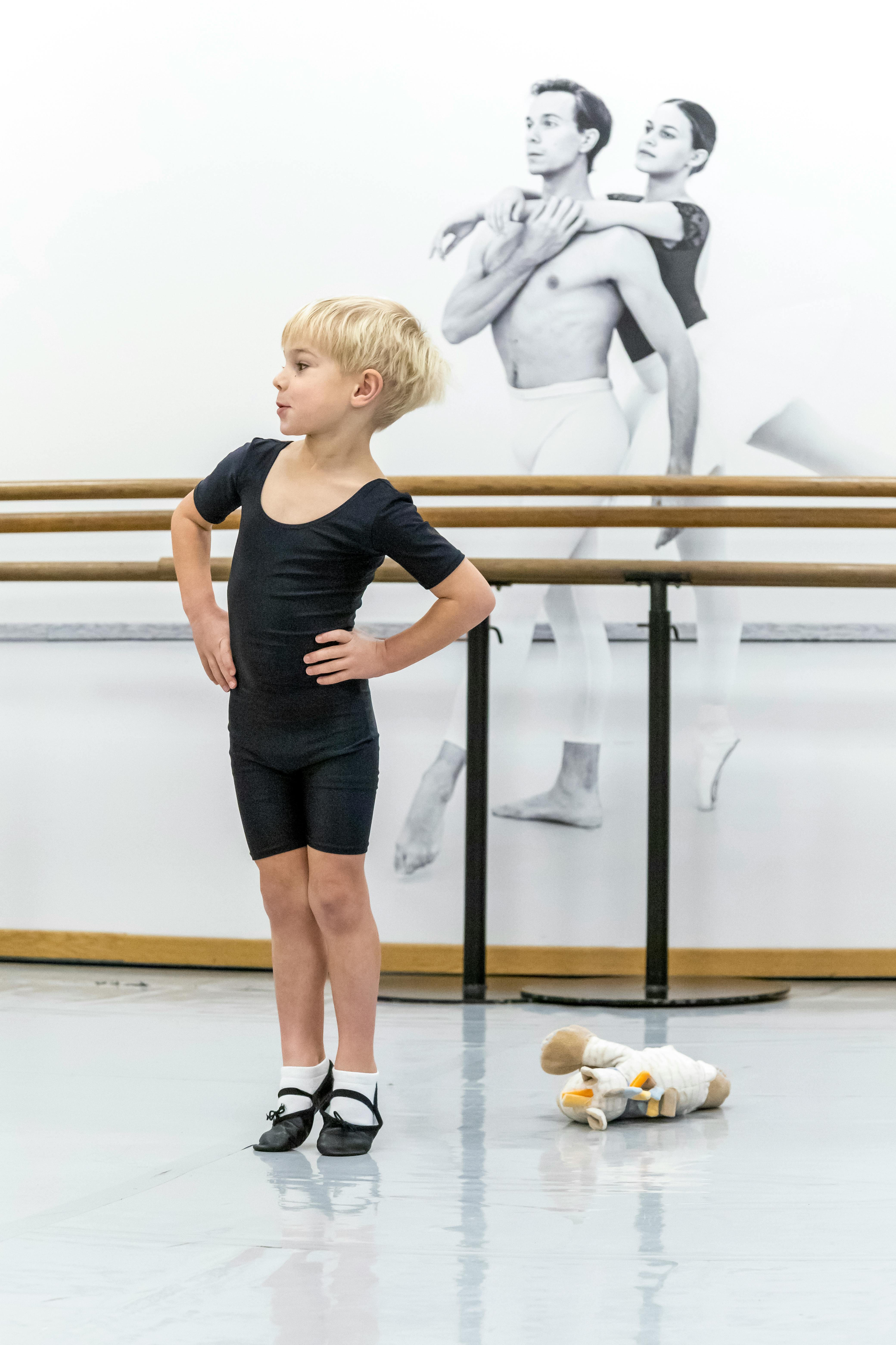 Young Boy Practicing Ballet