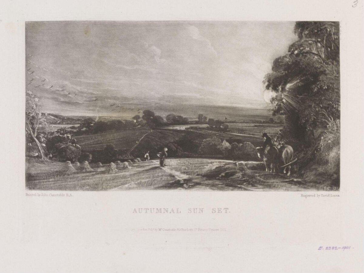 Autumnal Sunset Countryside View