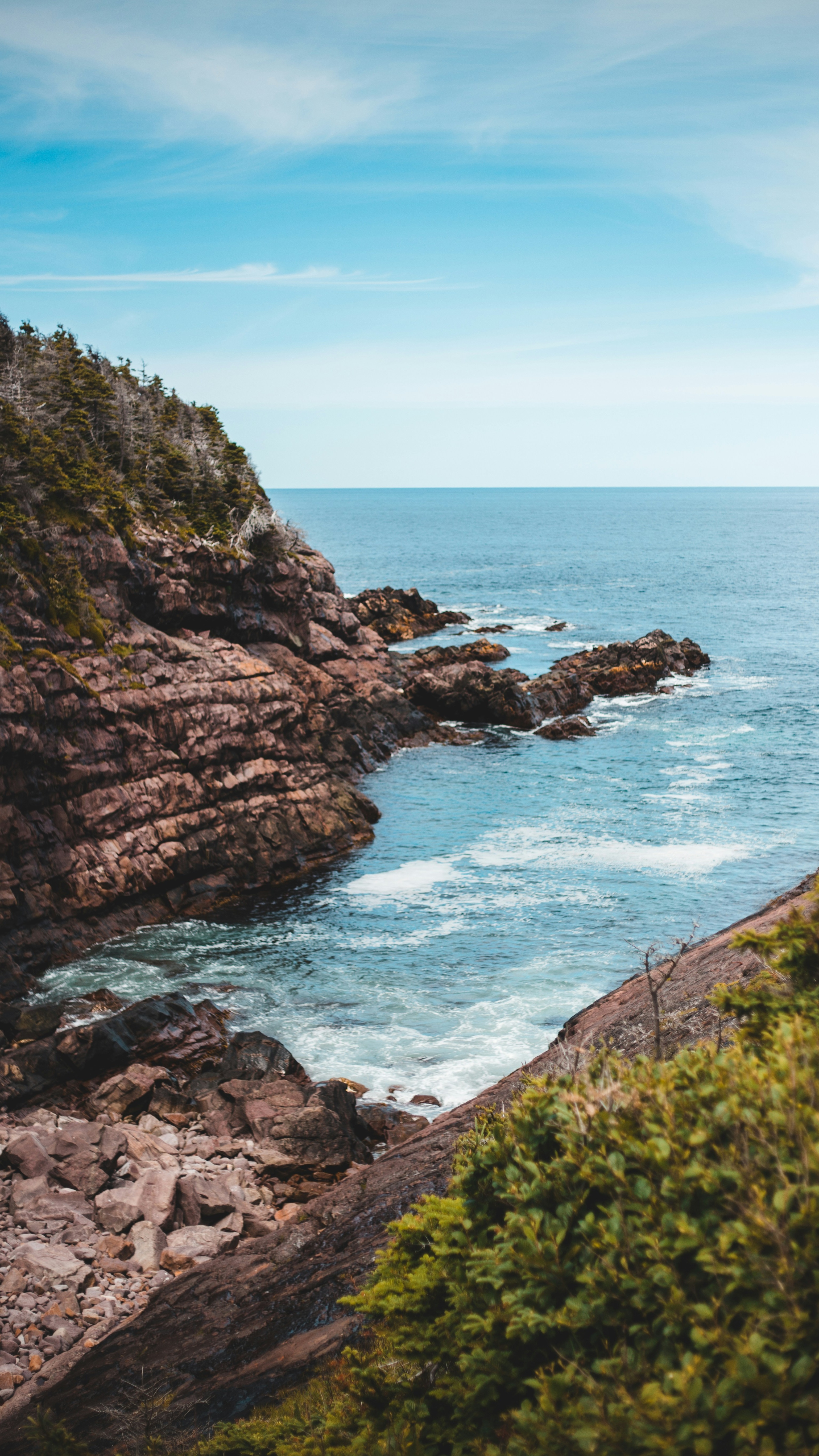Rocky Ocean Coastal Cliff View