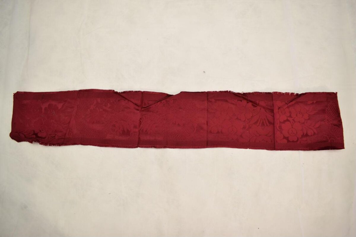 Red Floral Patterned Fabric Strip