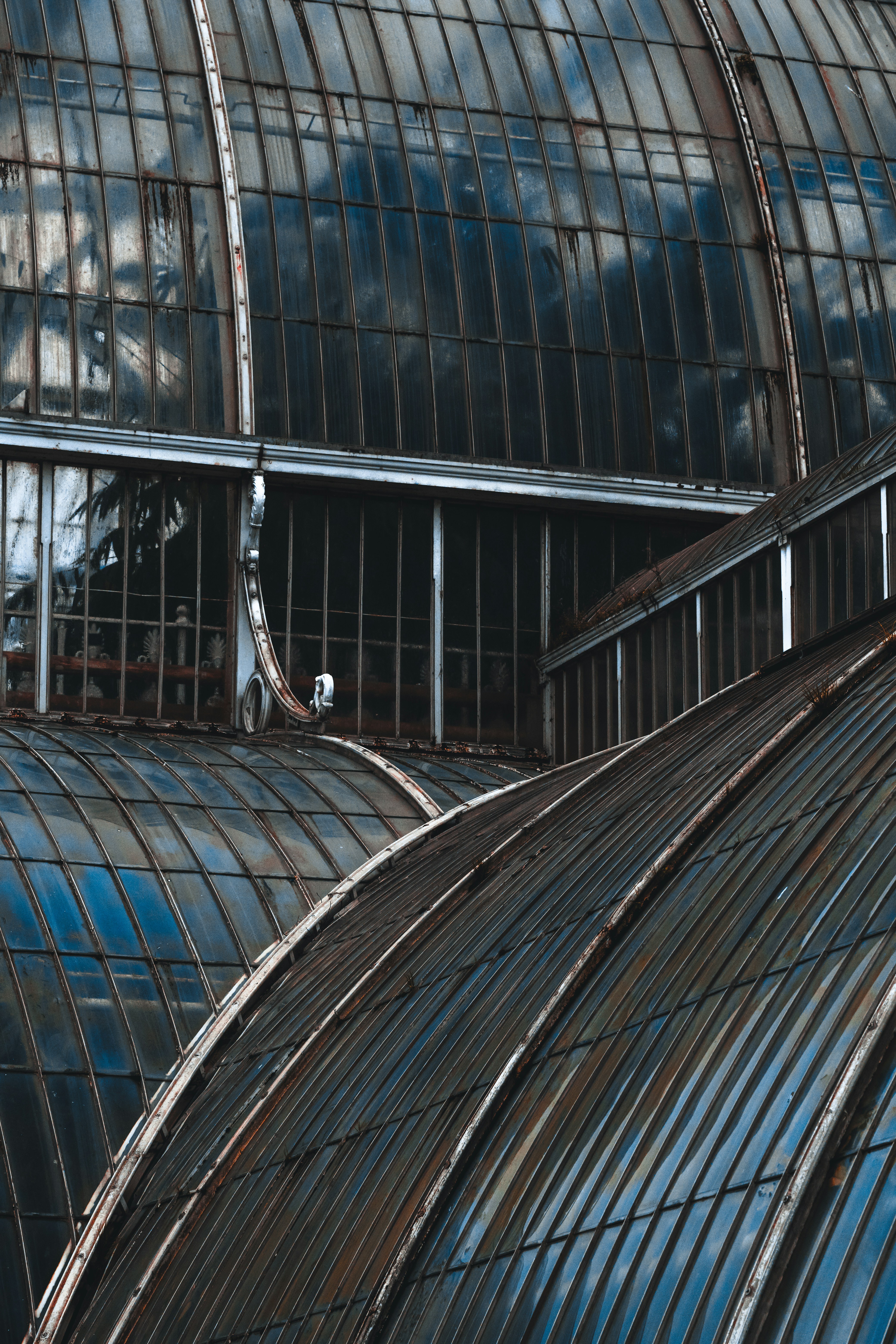Weathered Curved Glass Building Roof