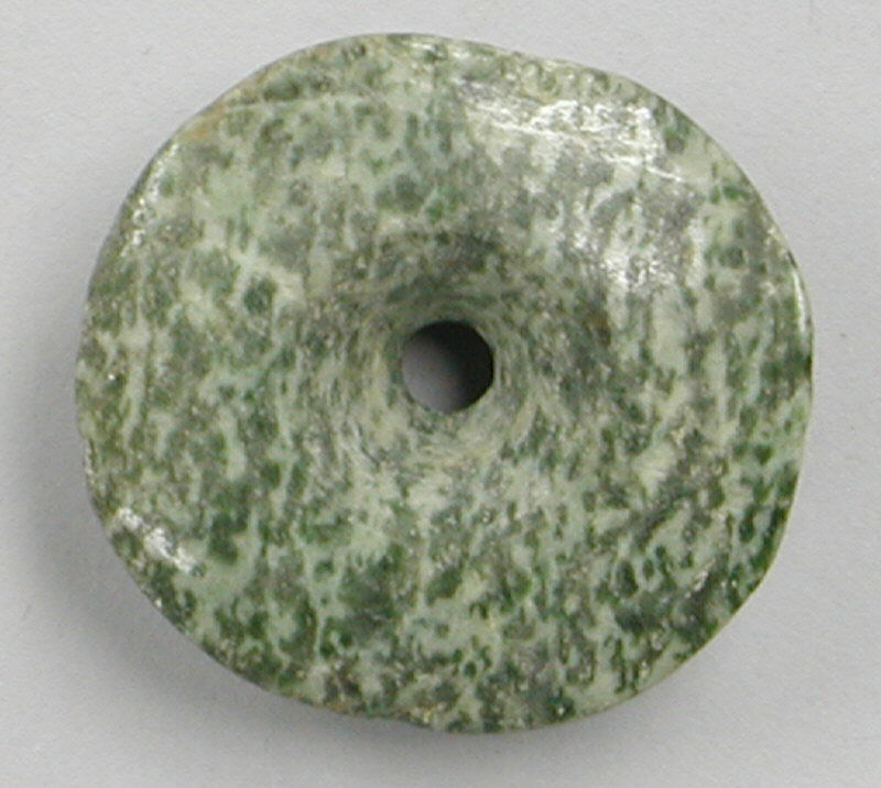 Polished Green Speckled Stone Disc
