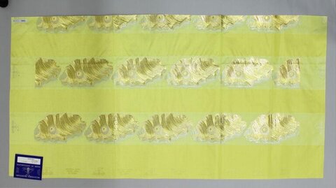 Yellow Embroidered Fabric Sample