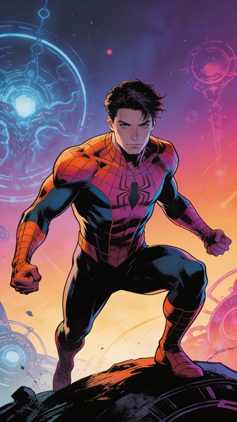 Unmasked Spider-Man Comic Art