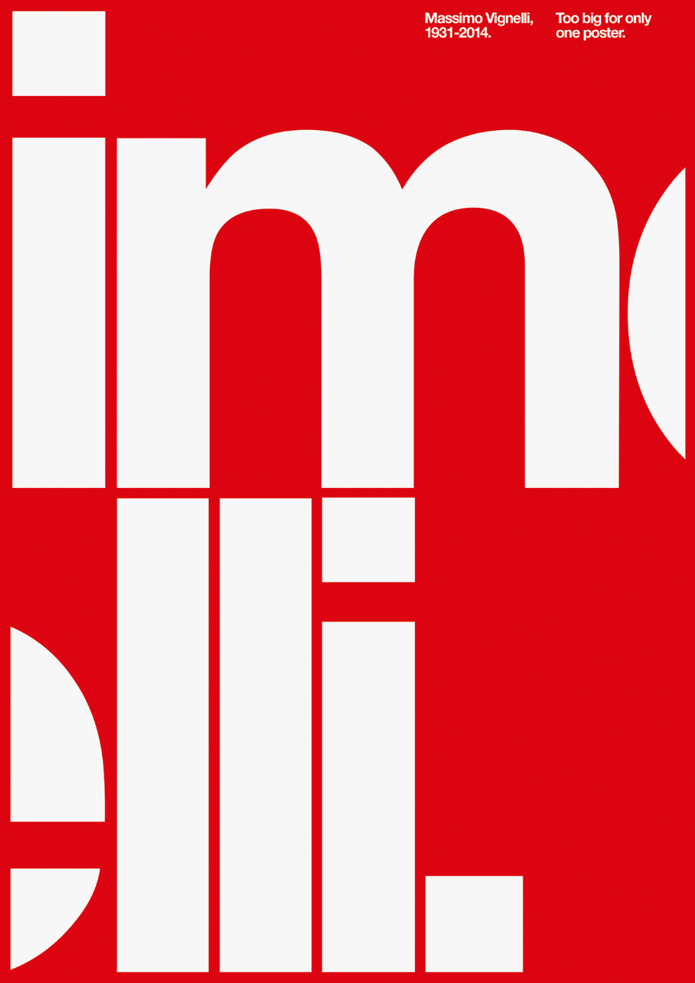 Massimo Vignelli Commemorative Poster