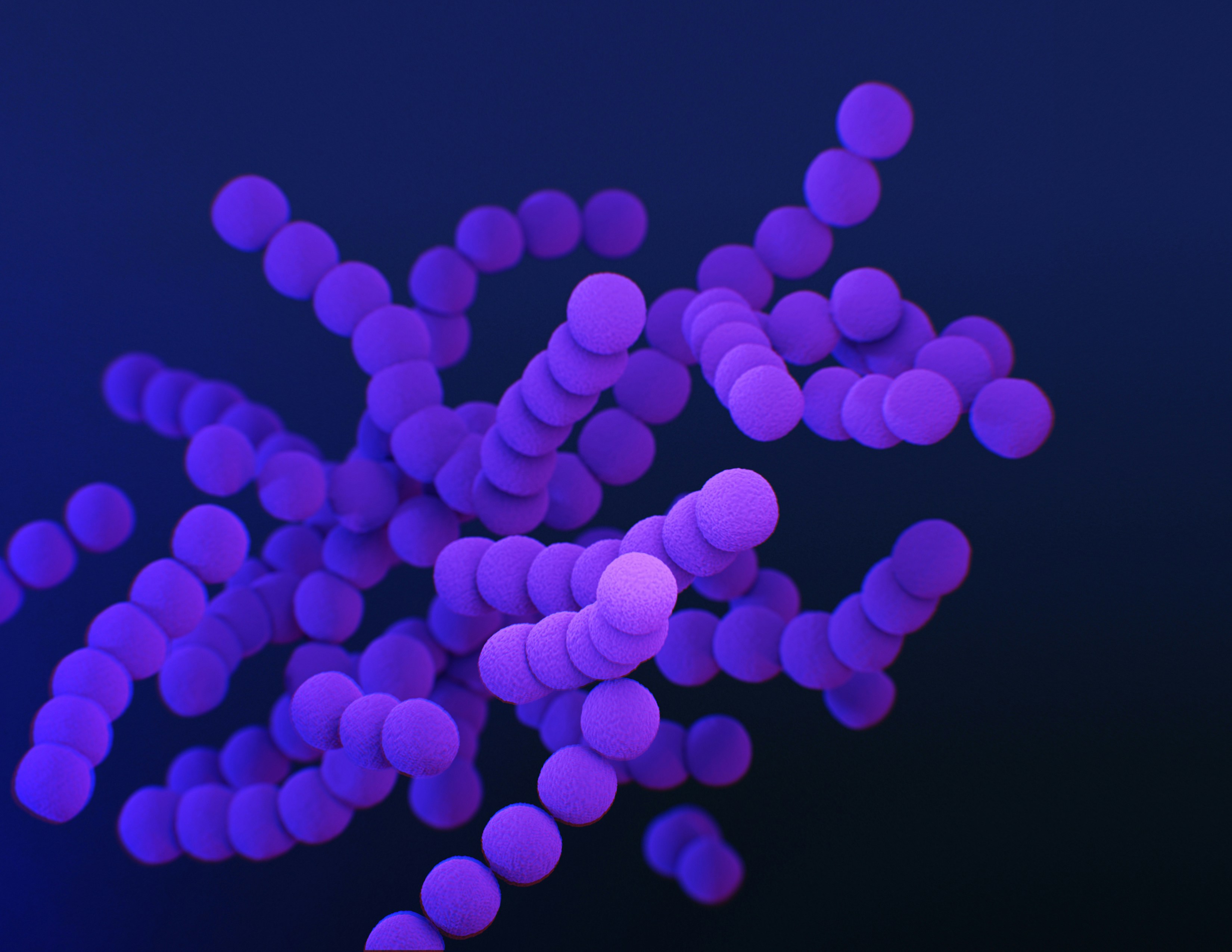 Purple 3D Molecular Chain Structure