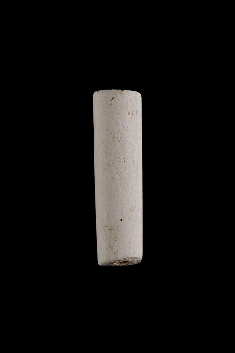 Off-white Cylindrical Stone Specimen