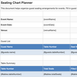 Seating Chart Planner