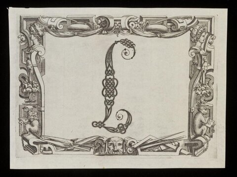 Engraved Decorative Initial Letter L