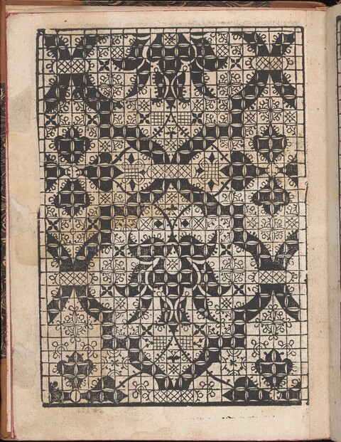 Antique Geometric Pattern on Old Book Page