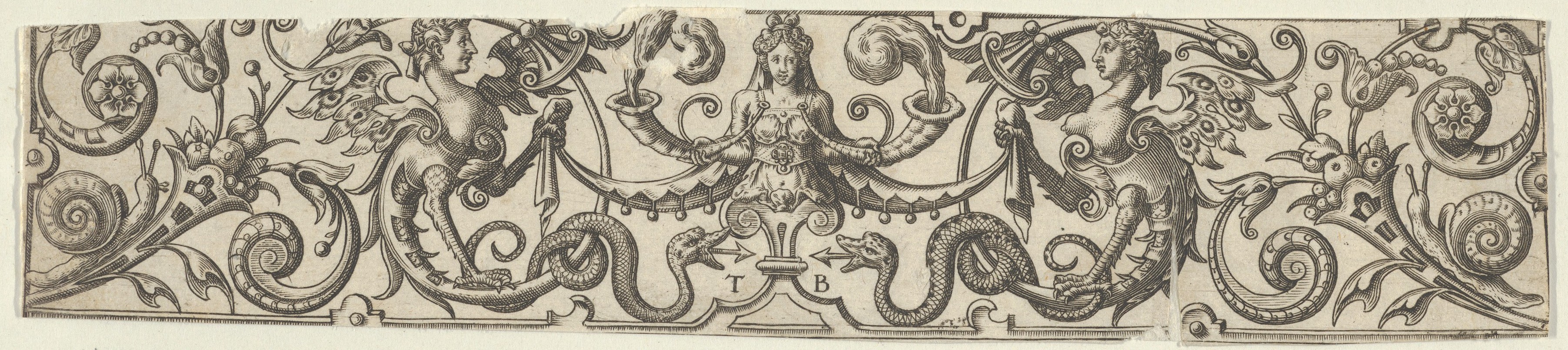 Antique Engraved Mythical Ornament