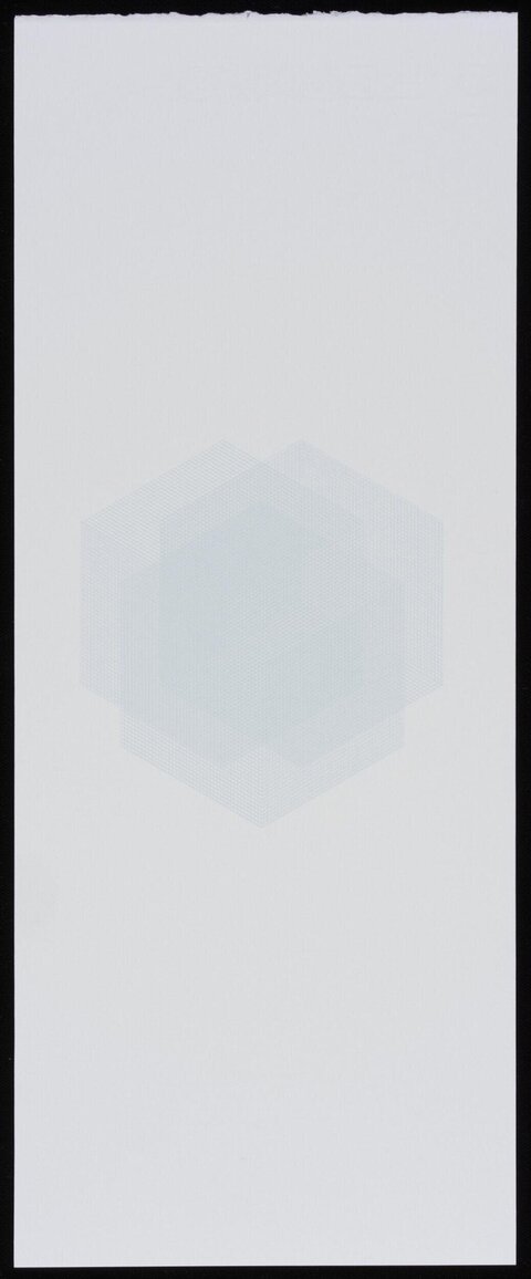Minimal Faded Hexagon Geometric Art