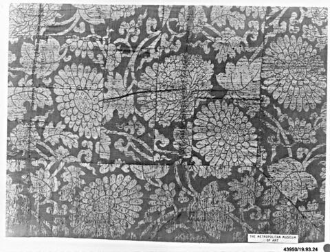 Antique Floral Brocade Textile Fragment