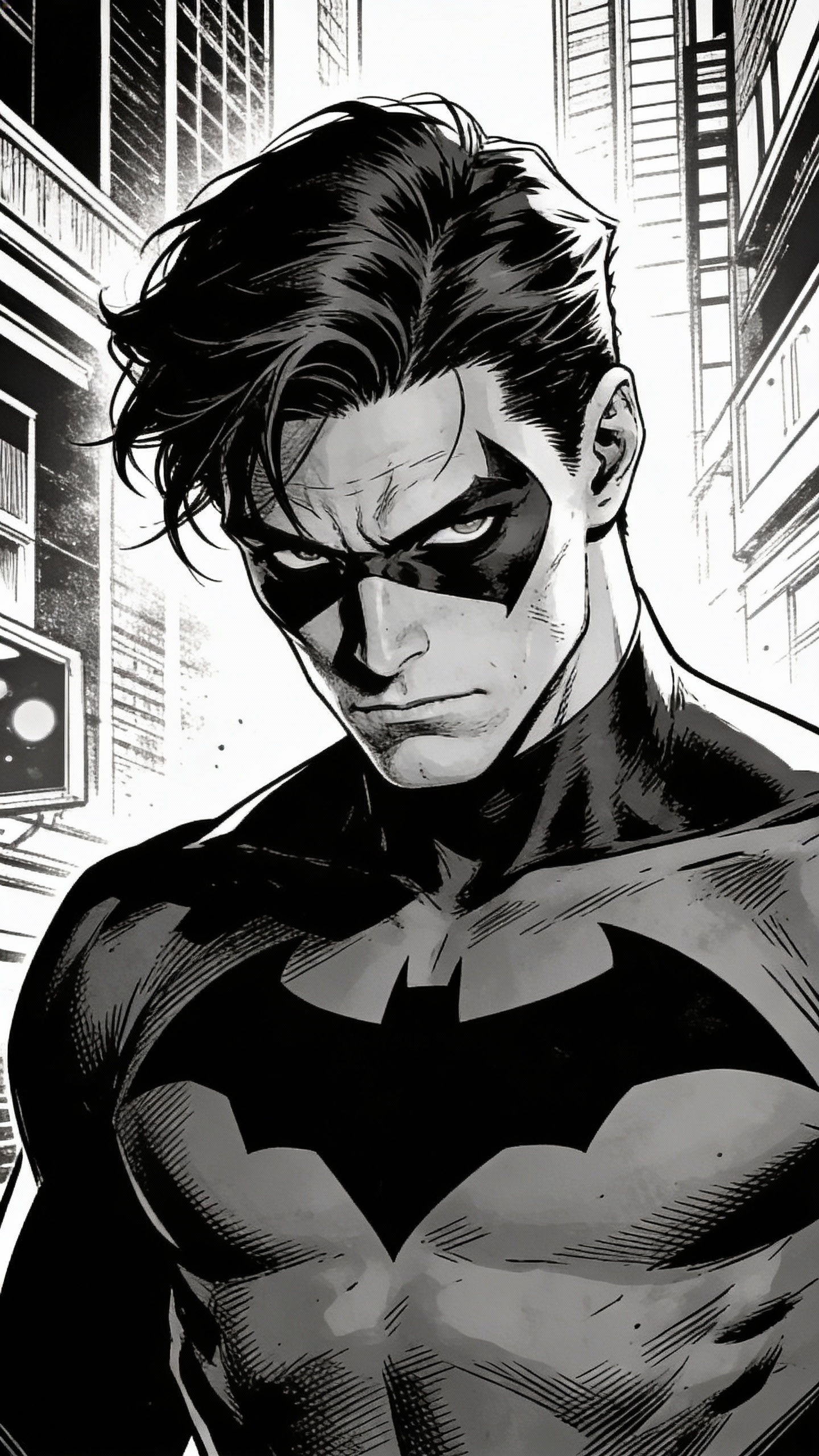 Nightwing Comic Book Portrait