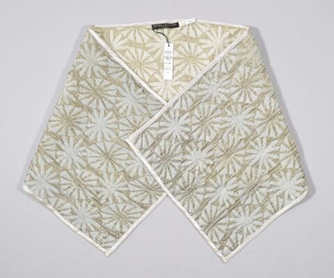 Folded Patterned Silk Scarf