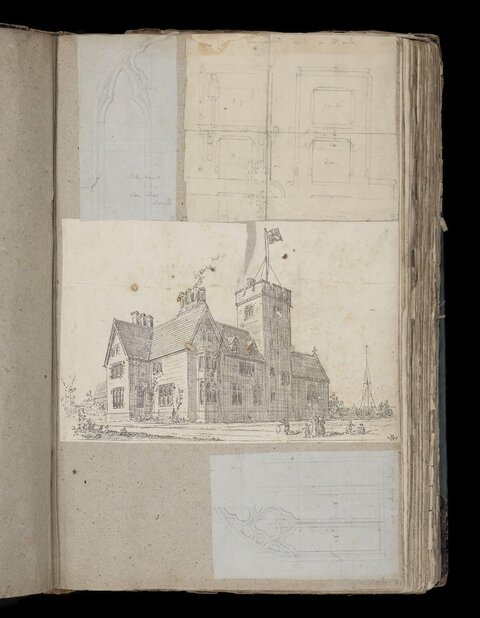 Architectural Sketches in Old Album