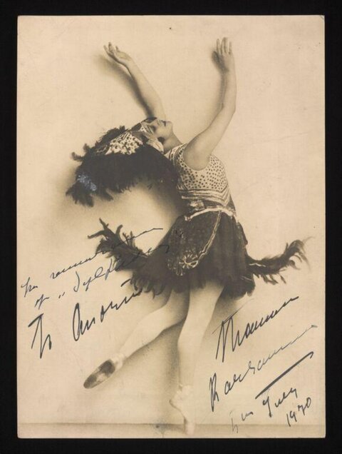 Signed Vintage Ballerina Dancer Photograph