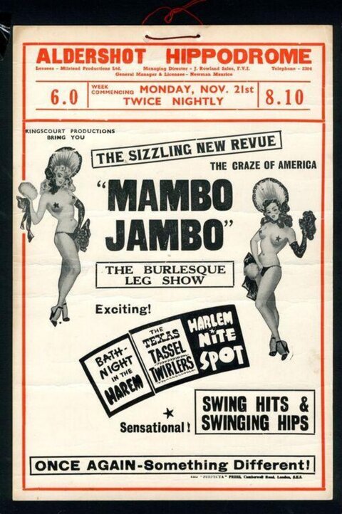 Vintage Mambo Jambo Burlesque Show Poster