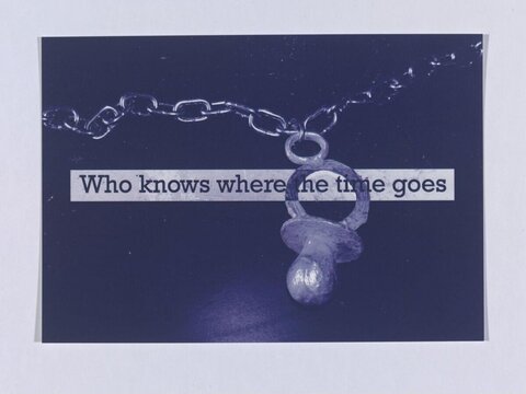 Pacifier Pendant with Time Quote