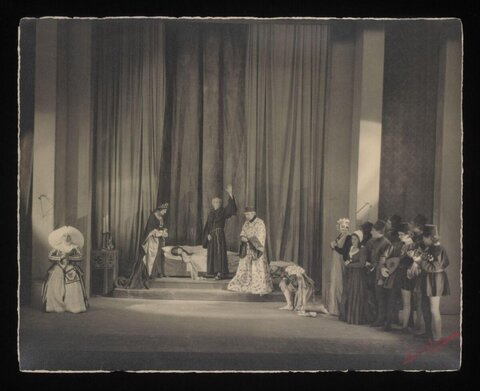 Vintage Stage Play Performance Scene