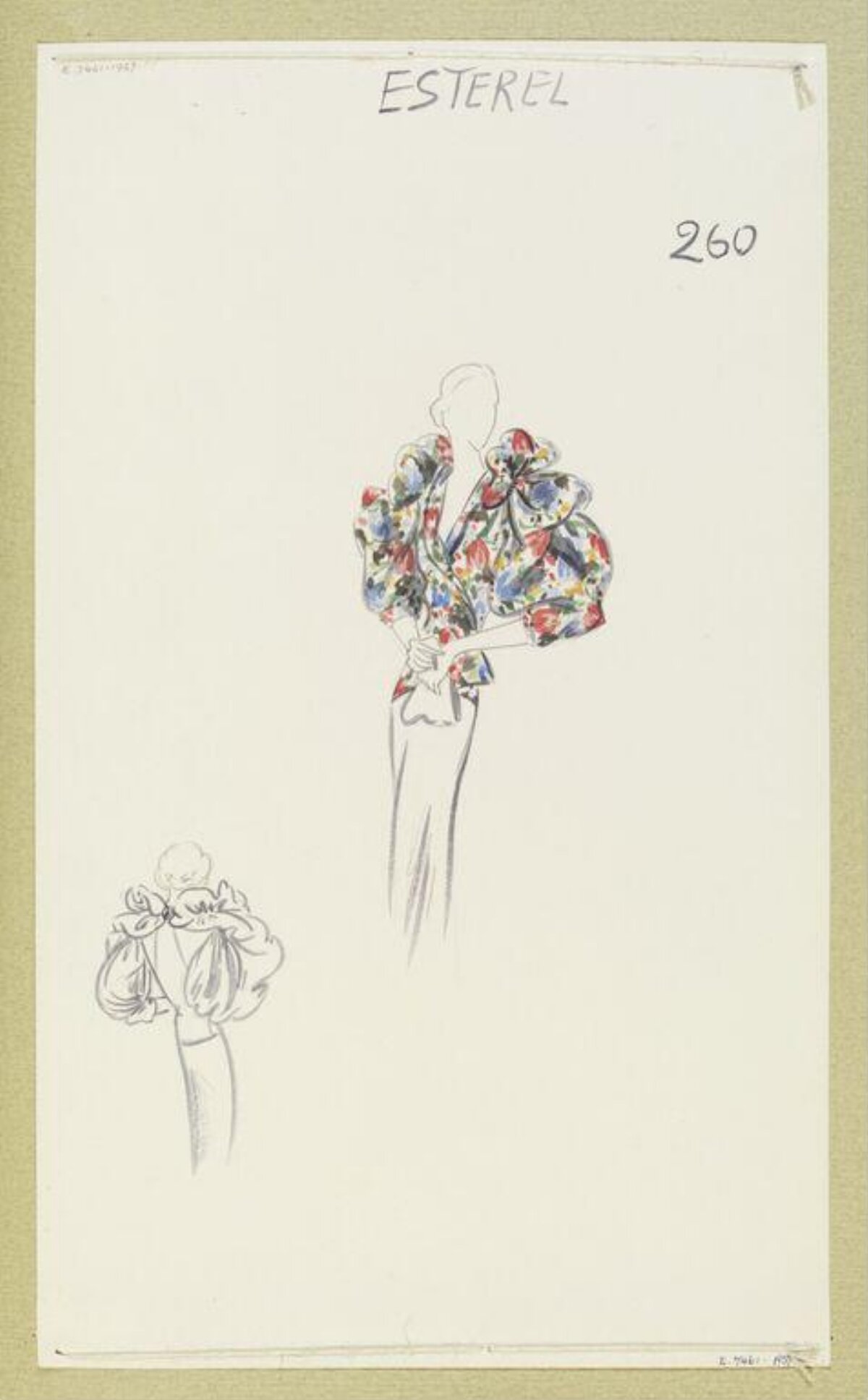 ESTEREL Vintage Fashion Sketch