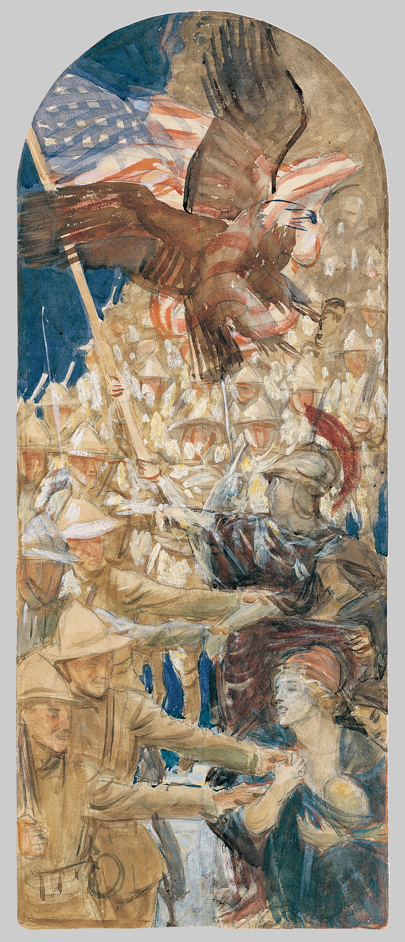 American Patriotic Wartime Sketch