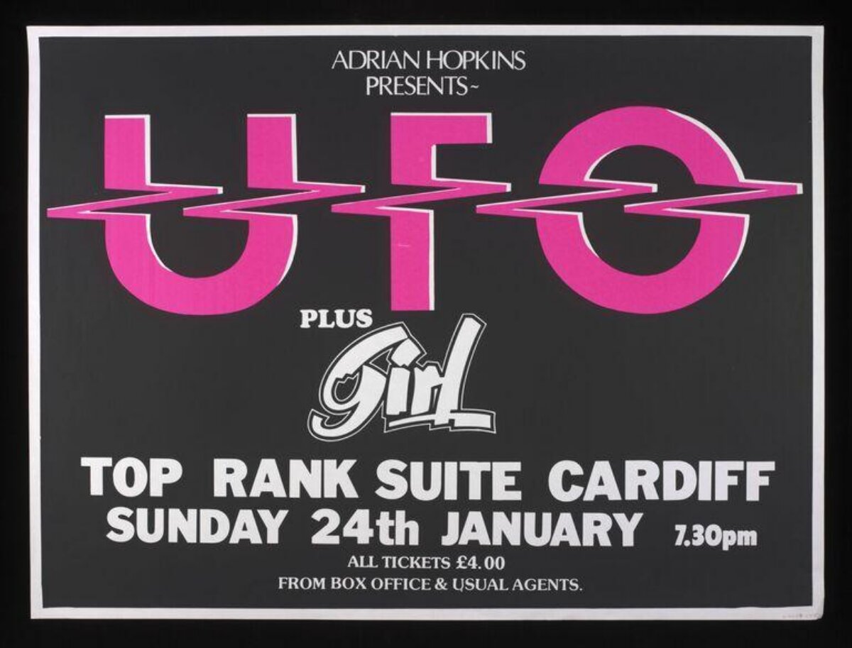 UFO Cardiff Concert Poster
