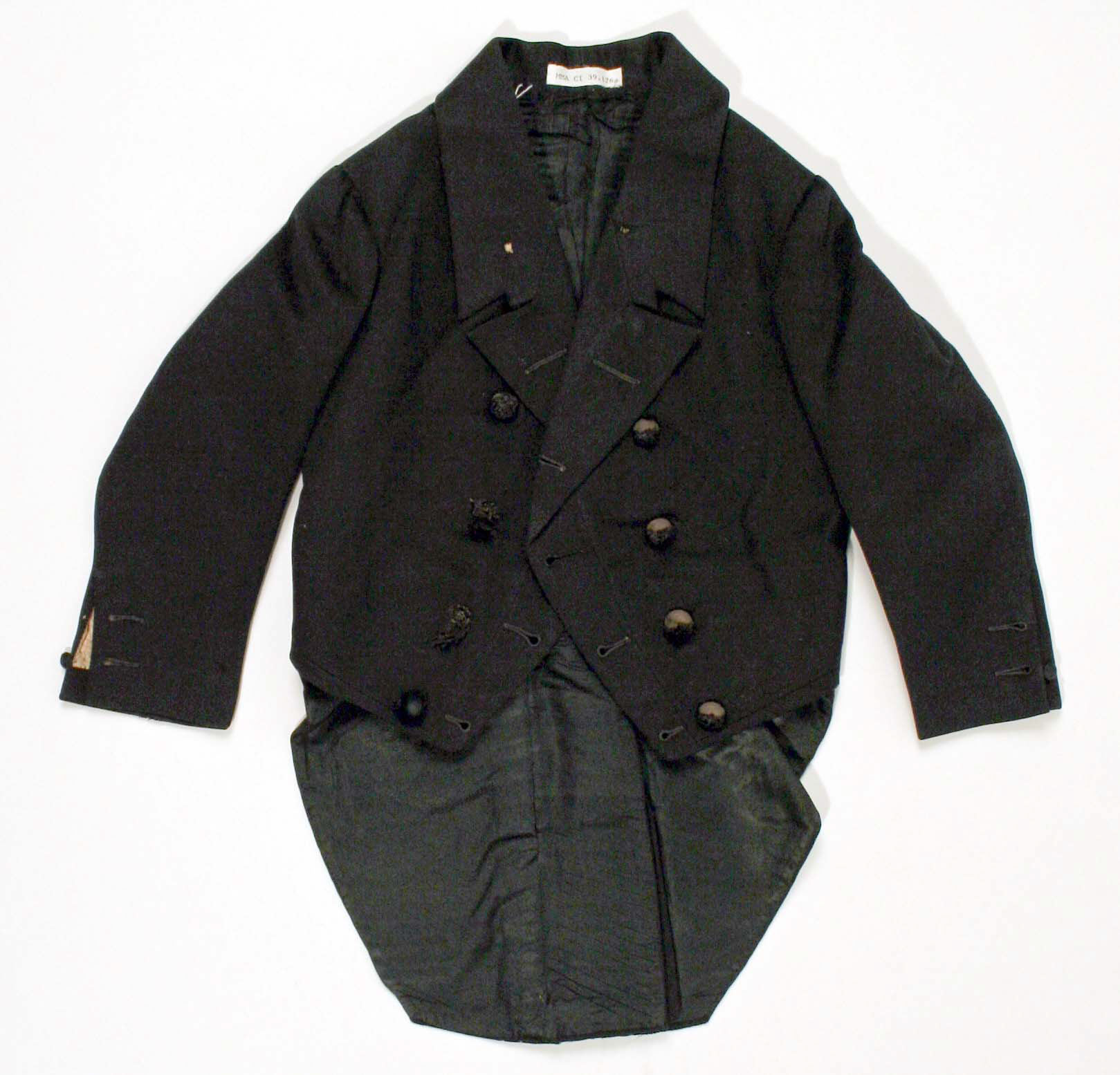 Vintage Black Double-Breasted Tailcoat