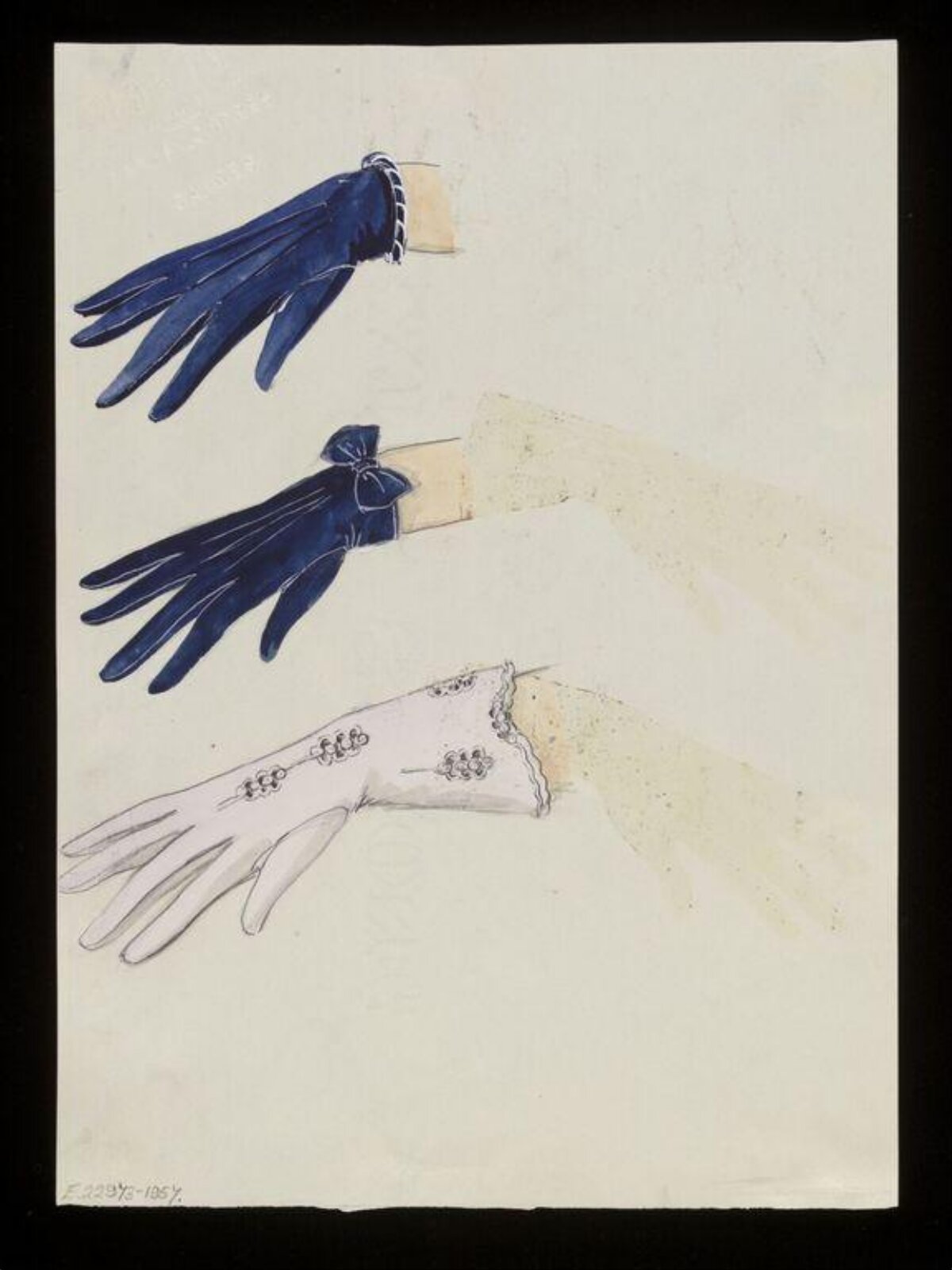 Vintage Glove Design Sketches