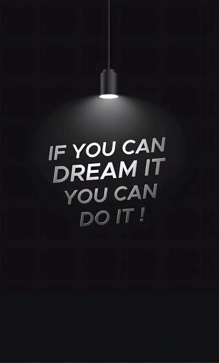 Motivational Quote Under Spotlight