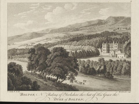 Bolton Estate Yorkshire Antique Engraving
