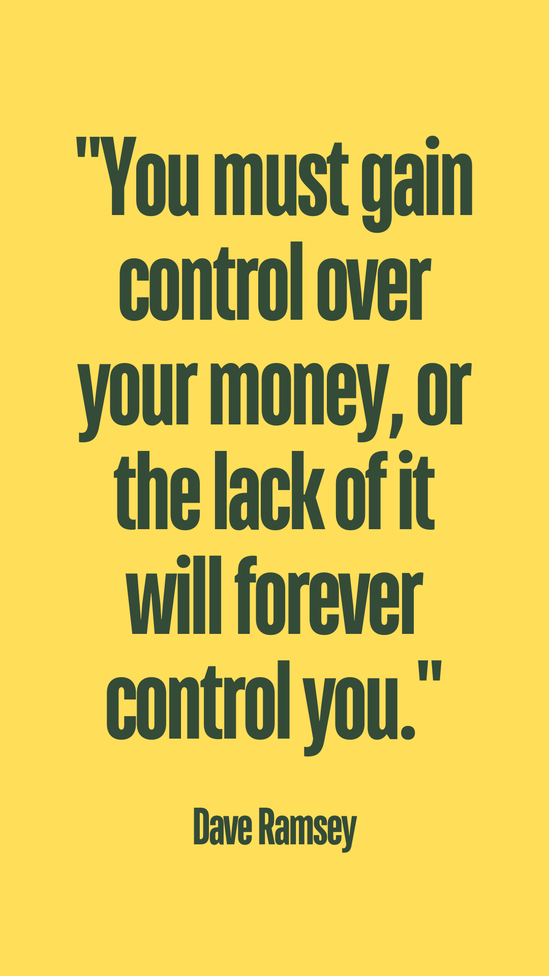 Dave Ramsey Quote on Money Control