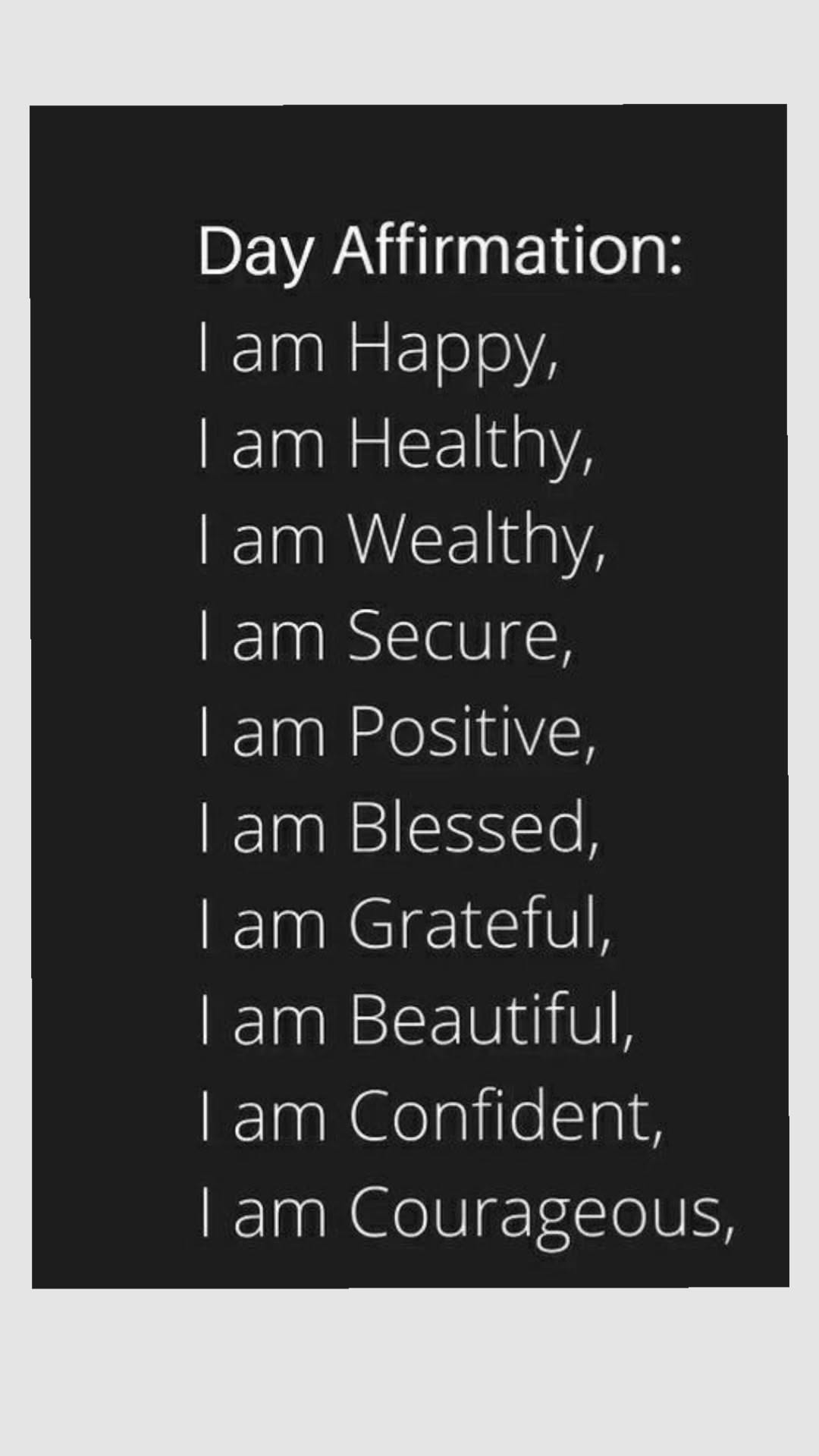 Daily Positive Affirmation List