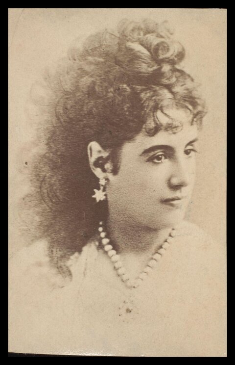 Vintage Sepia Portrait of Victorian Woman