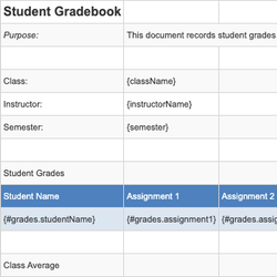 Student Gradebook