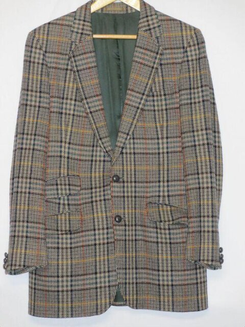 Vintage Plaid Men's Blazer