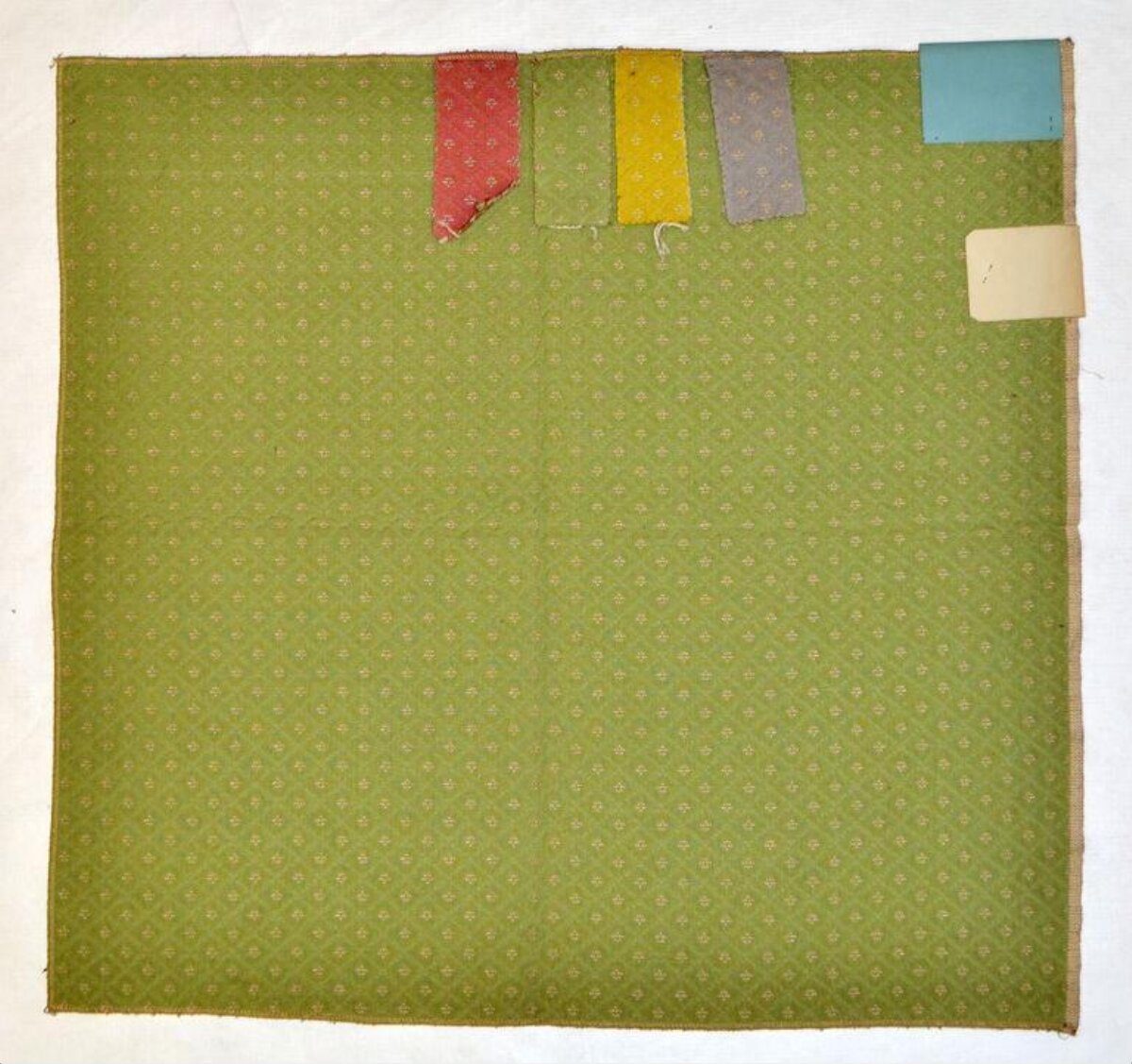 Vintage Green Fabric Sample Board