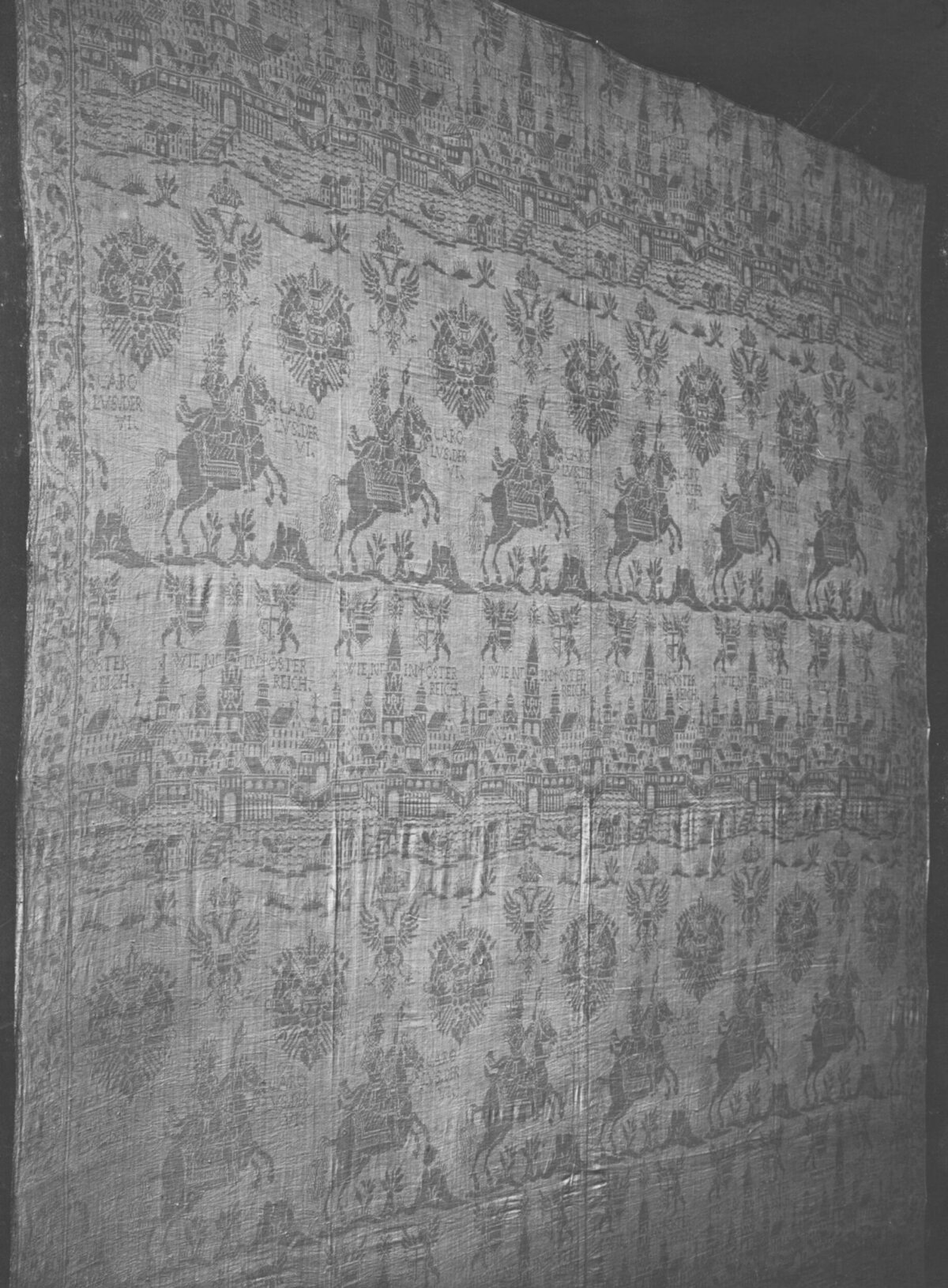 Antique European Patterned Woven Tapestry
