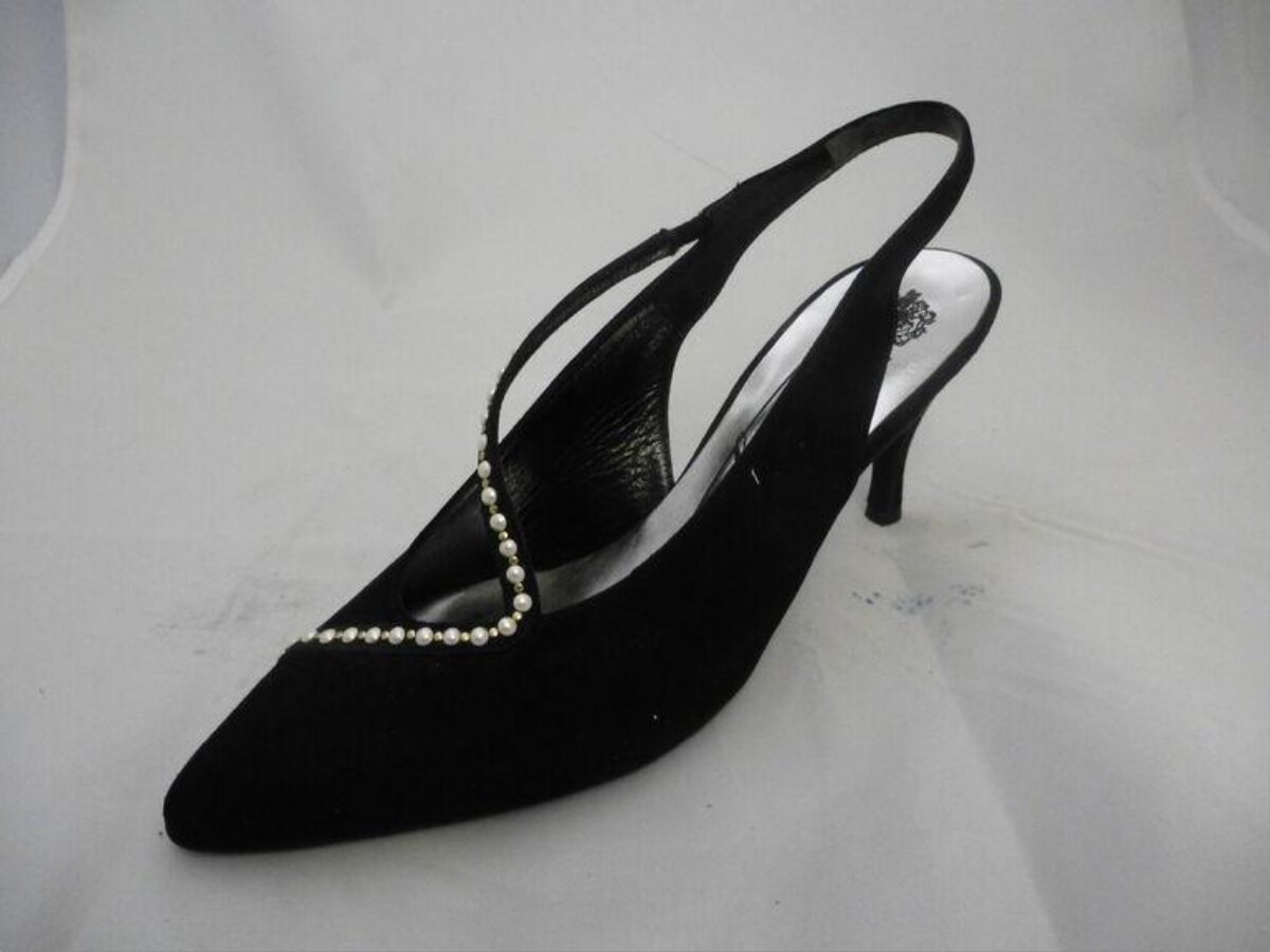 Black Pearl Slingback High Heel