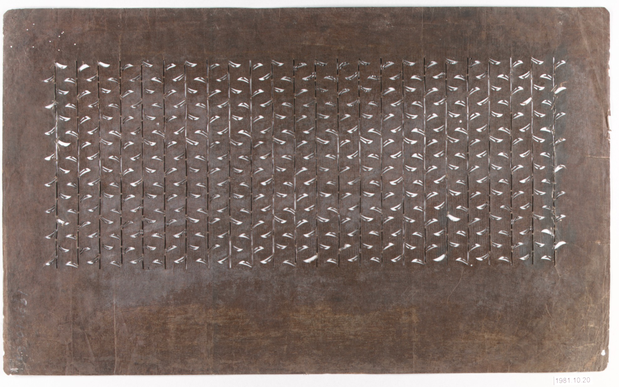 Antique Hand Cut Textile Stencil