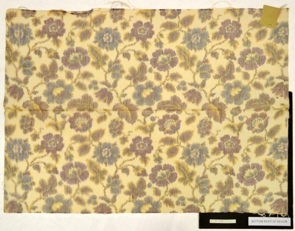 Vintage Floral Pattern Textile Sample