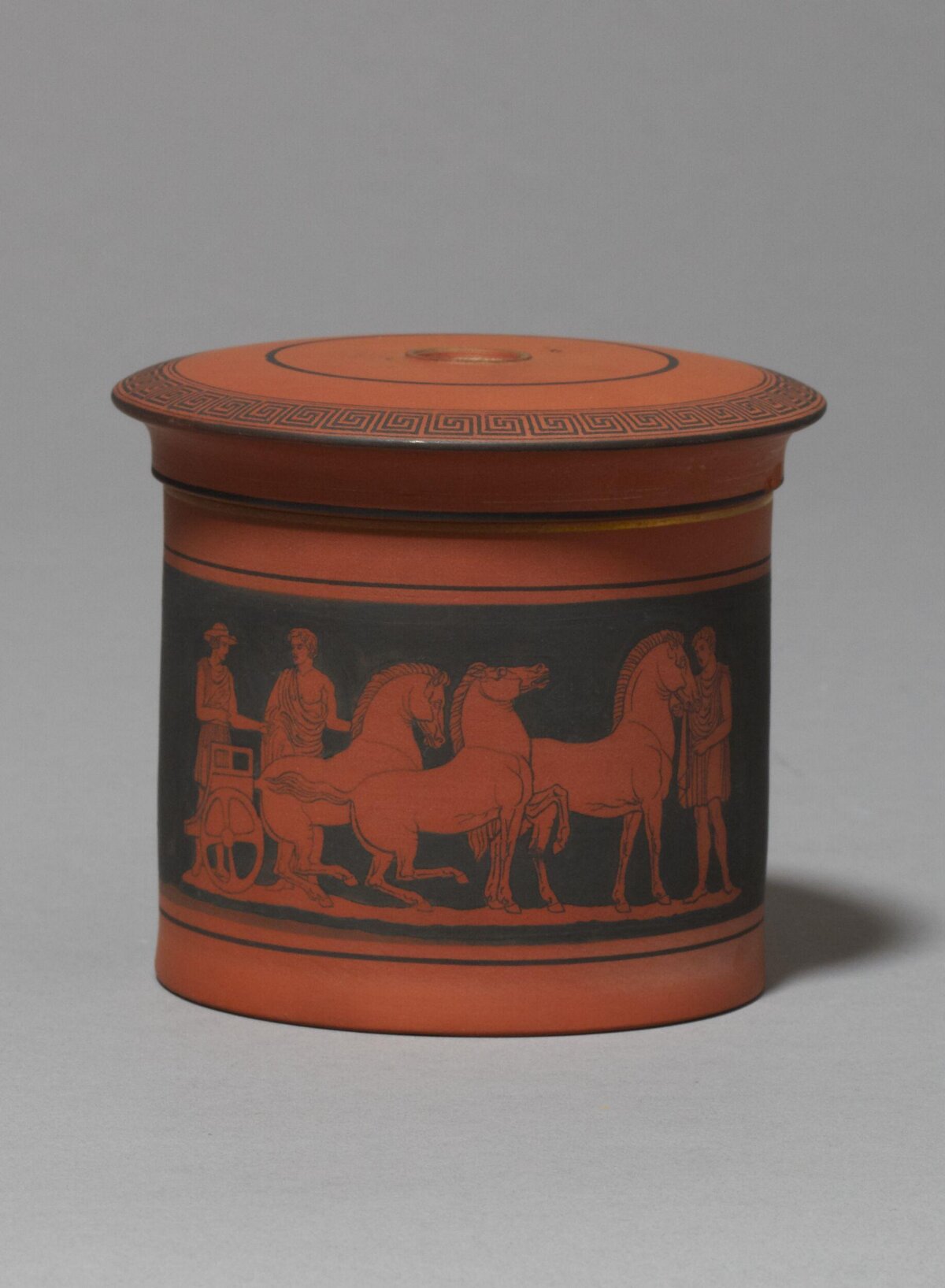 Ancient Greek Red-figure Lidded Vessel